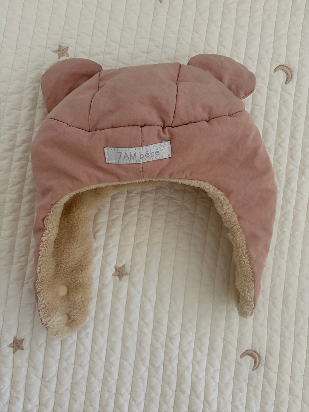 7AM Enfant Pink Teddy Hat
